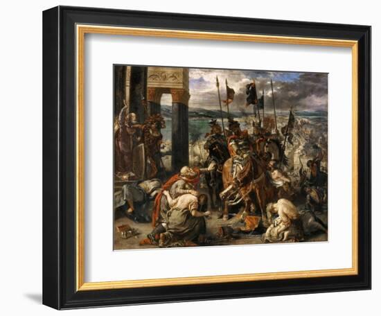 The Entry of the Crusaders in Constantinople-Eugene Delacroix-Framed Giclee Print