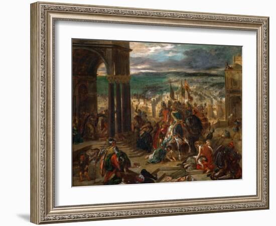 The Entry of the Crusaders in Constantinople-Eugene Delacroix-Framed Giclee Print