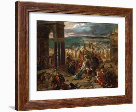 The Entry of the Crusaders in Constantinople-Eugene Delacroix-Framed Giclee Print