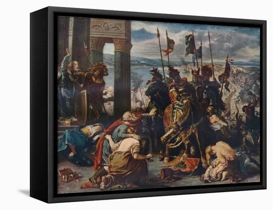 The Entry of the Crusaders Into Constantinople, 1840, (1911)-Eugene Delacroix-Framed Premier Image Canvas