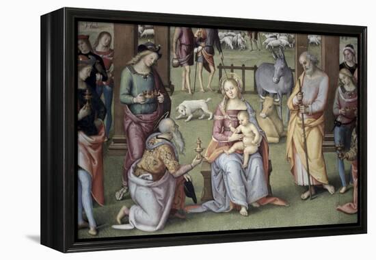 The Epiphany - Adoration of the Magi-Pietro Perugino-Framed Premier Image Canvas