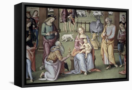 The Epiphany - Adoration of the Magi-Pietro Perugino-Framed Premier Image Canvas