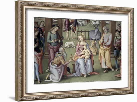 The Epiphany - Adoration of the Magi-Pietro Perugino-Framed Giclee Print
