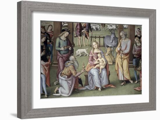 The Epiphany - Adoration of the Magi-Pietro Perugino-Framed Giclee Print