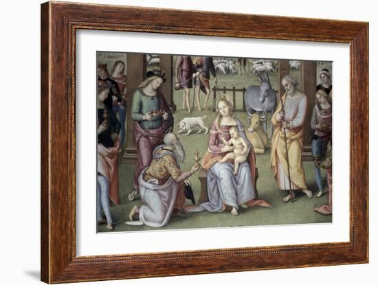 The Epiphany - Adoration of the Magi-Pietro Perugino-Framed Giclee Print