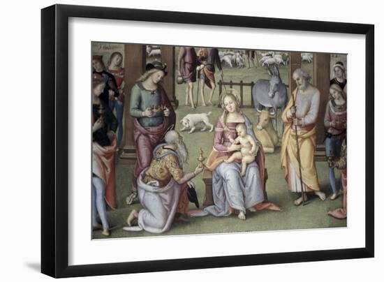 The Epiphany - Adoration of the Magi-Pietro Perugino-Framed Giclee Print