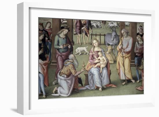 The Epiphany - Adoration of the Magi-Pietro Perugino-Framed Giclee Print