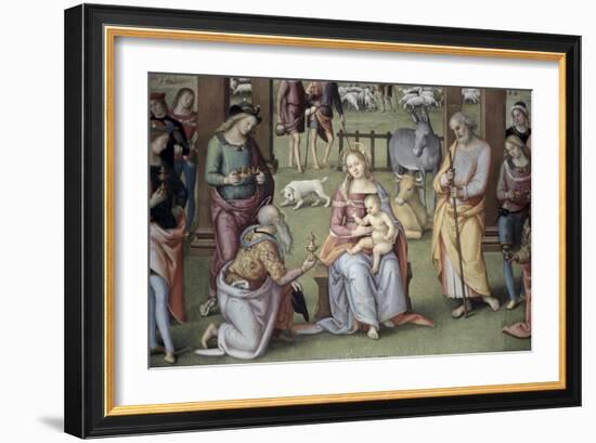 The Epiphany - Adoration of the Magi-Pietro Perugino-Framed Giclee Print