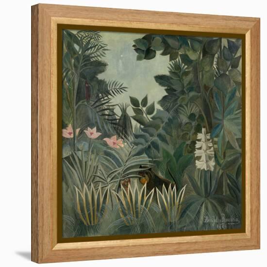 The Equatorial Jungle, by Henri Rousseau, 1909, French painting,-Henri Rousseau-Framed Stretched Canvas