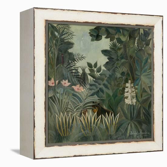 The Equatorial Jungle, by Henri Rousseau, 1909, French painting,-Henri Rousseau-Framed Stretched Canvas