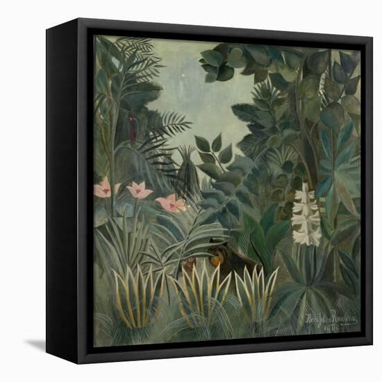 The Equatorial Jungle, by Henri Rousseau, 1909, French painting,-Henri Rousseau-Framed Stretched Canvas