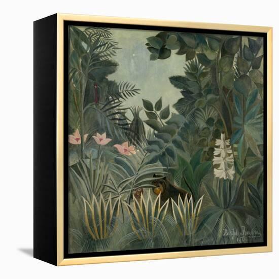 The Equatorial Jungle, by Henri Rousseau, 1909, French painting,-Henri Rousseau-Framed Stretched Canvas