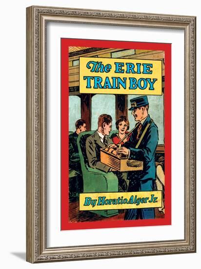 The Erie Train Boy-null-Framed Art Print