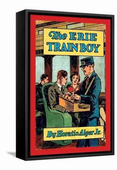 The Erie Train Boy-null-Framed Stretched Canvas