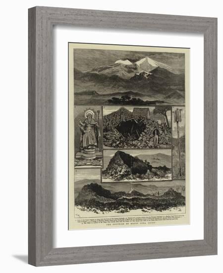 The Eruption of Mount Etna, Sicily-null-Framed Giclee Print