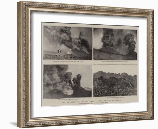 The Eruption of Mount Etna, Views on the Mountain-null-Framed Giclee Print