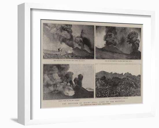 The Eruption of Mount Etna, Views on the Mountain-null-Framed Giclee Print