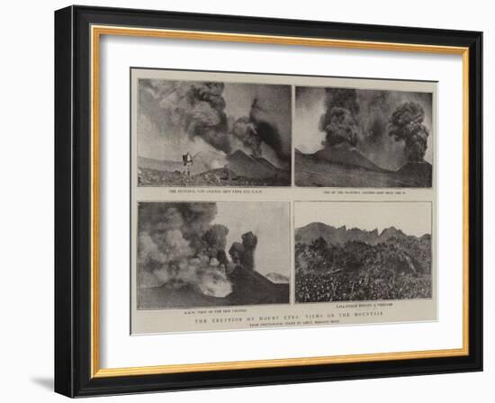 The Eruption of Mount Etna, Views on the Mountain-null-Framed Giclee Print