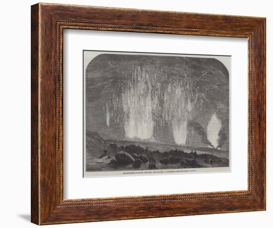 The Eruption of Mount Vesuvius, the Craters at Midnight-null-Framed Giclee Print