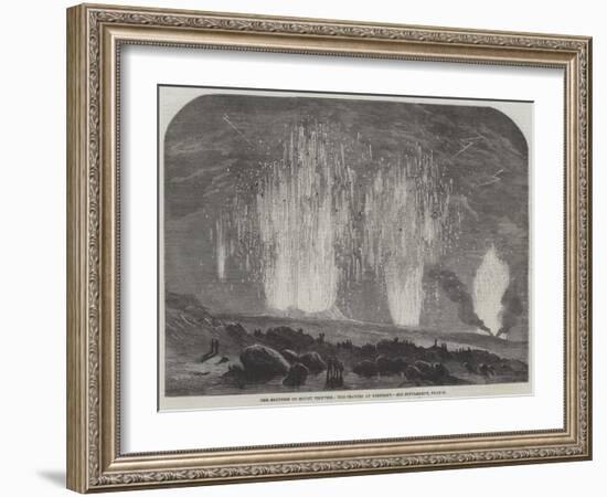 The Eruption of Mount Vesuvius, the Craters at Midnight-null-Framed Giclee Print