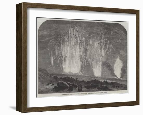 The Eruption of Mount Vesuvius, the Craters at Midnight-null-Framed Giclee Print