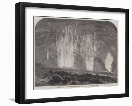 The Eruption of Mount Vesuvius, the Craters at Midnight-null-Framed Giclee Print