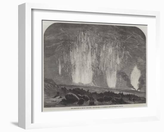 The Eruption of Mount Vesuvius, the Craters at Midnight-null-Framed Giclee Print
