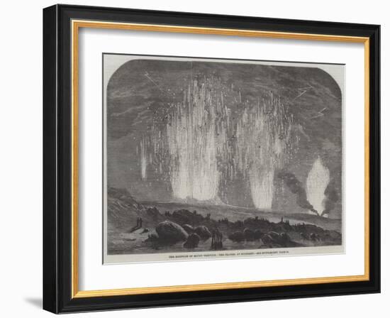 The Eruption of Mount Vesuvius, the Craters at Midnight-null-Framed Giclee Print