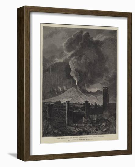 The Eruption of Mount Vesuvius, View from Pompeii-Sydney Prior Hall-Framed Giclee Print