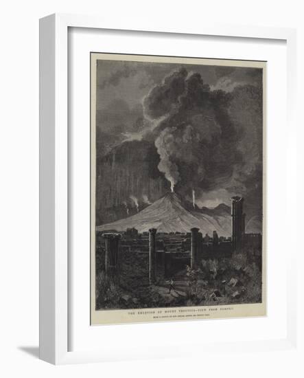 The Eruption of Mount Vesuvius, View from Pompeii-Sydney Prior Hall-Framed Giclee Print