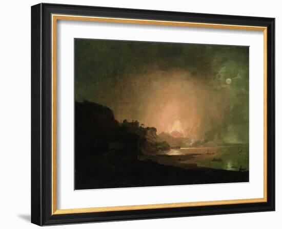 The Eruption of Mount Vesuvius-Joseph Wright of Derby-Framed Giclee Print