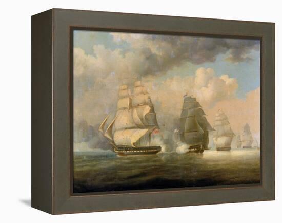 The Escape of HMS 'Belvidera', 23 June 1812, off the Coast of New London, Connecticut, Nine Days Af-William John Huggins-Framed Premier Image Canvas