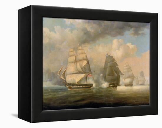 The Escape of HMS 'Belvidera', 23 June 1812, off the Coast of New London, Connecticut, Nine Days Af-William John Huggins-Framed Premier Image Canvas