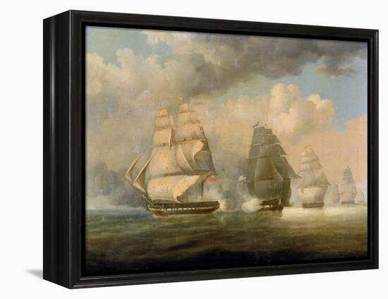 The Escape of HMS 'Belvidera', 23 June 1812, off the Coast of New London, Connecticut, Nine Days Af-William John Huggins-Framed Premier Image Canvas