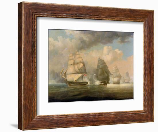 The Escape of HMS 'Belvidera', 23 June 1812, off the Coast of New London, Connecticut, Nine Days Af-William John Huggins-Framed Giclee Print