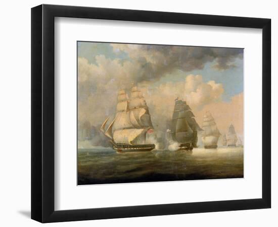 The Escape of HMS 'Belvidera', 23 June 1812, off the Coast of New London, Connecticut, Nine Days Af-William John Huggins-Framed Giclee Print