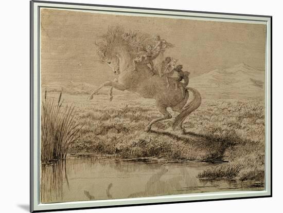 The Escape (Pen and Ink)-Charles Altamont Doyle-Mounted Giclee Print
