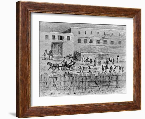 The Esplanade, Zanzibar, from 'The Arab and the African', by Septimus Tristram Pruen, 1891-null-Framed Giclee Print