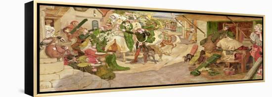 The Establishment of the Flemish Weavers in Manchester in 1363-Ford Madox Brown-Framed Premier Image Canvas