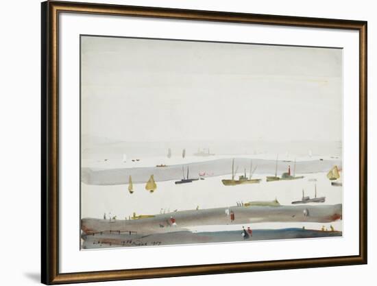 The Estuary, 1956-9-Laurence Stephen Lowry-Framed Premium Giclee Print