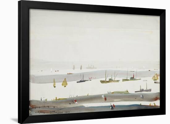 The Estuary, 1956-9-Laurence Stephen Lowry-Framed Premium Giclee Print