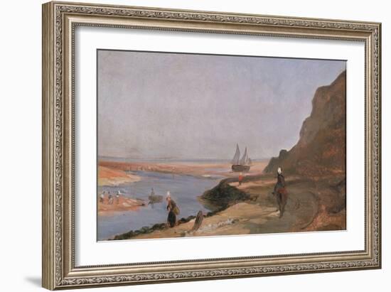 The Estuary at Trouville, 1864 (Oil on Canvas)-Paul Huet-Framed Giclee Print