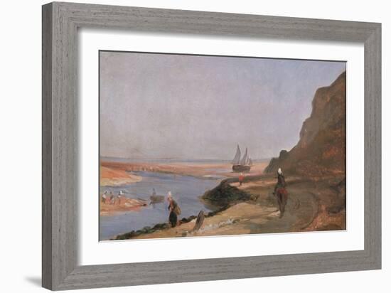 The Estuary at Trouville, 1864 (Oil on Canvas)-Paul Huet-Framed Giclee Print