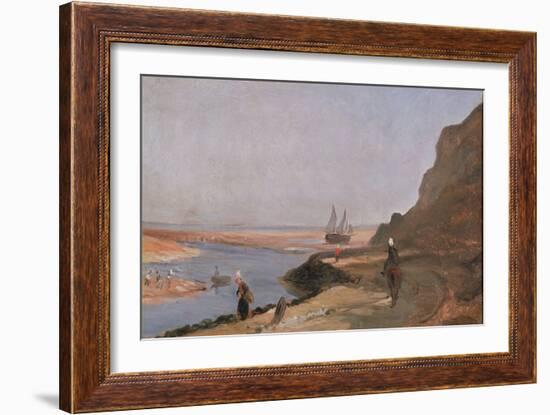 The Estuary at Trouville, 1864 (Oil on Canvas)-Paul Huet-Framed Giclee Print