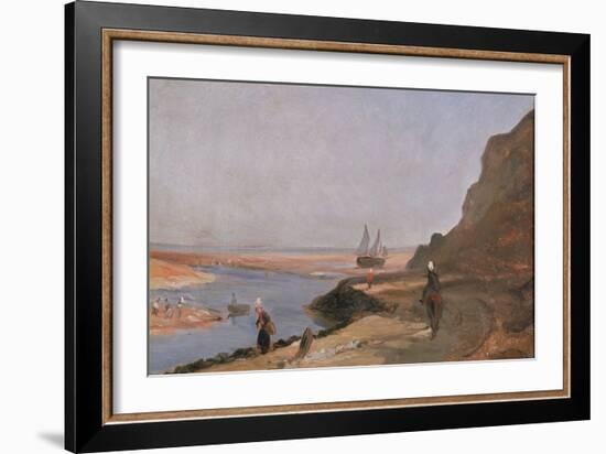 The Estuary at Trouville, 1864 (Oil on Canvas)-Paul Huet-Framed Giclee Print