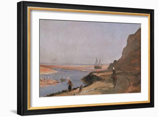 The Estuary at Trouville, 1864 (Oil on Canvas)-Paul Huet-Framed Giclee Print