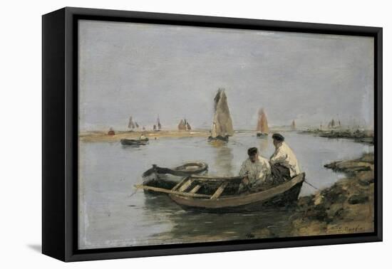 The Estuary-Eugene Louis Boudin-Framed Premier Image Canvas