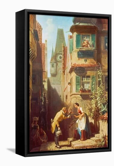 The Eternal Bridegroom, about 1855/58-Carl Spitzweg-Framed Premier Image Canvas