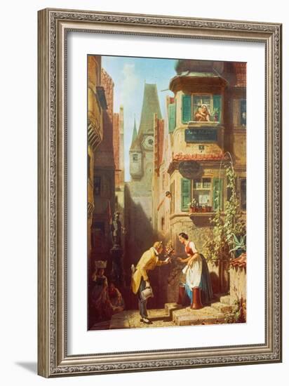 The Eternal Bridegroom, about 1855/58-Carl Spitzweg-Framed Giclee Print