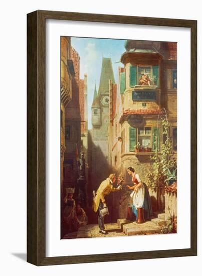 The Eternal Bridegroom, about 1855/58-Carl Spitzweg-Framed Giclee Print